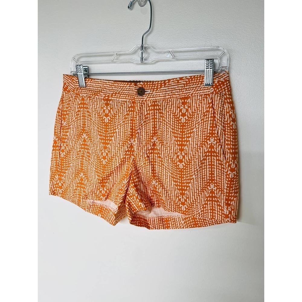 Banana Republic Orange Pattern Hampton Fit Shorts